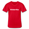 Männer-T-Shirt mit V-Ausschnitt: Ich darf das (#ichdarfdas) - Rot