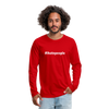 Männer Premium Langarmshirt: I hate people (#ihatepeople) - Rot