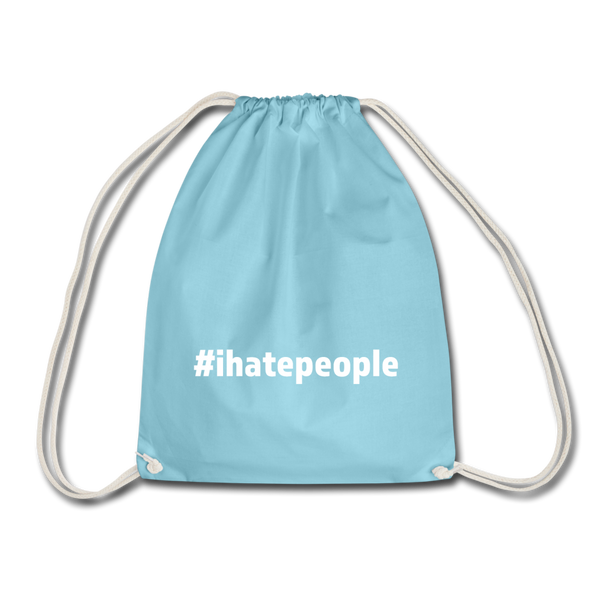 Turnbeutel: I hate people (#ihatepeople) - Aqua
