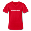 Männer-T-Shirt mit V-Ausschnitt: Nope, not today (#nopenottoday) - Rot