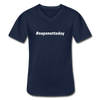 Männer-T-Shirt mit V-Ausschnitt: Nope, not today (#nopenottoday) - Navy