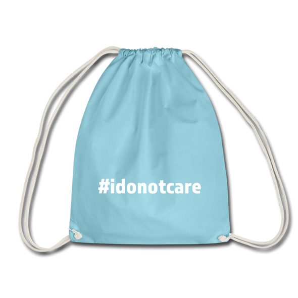 Turnbeutel: I do not care (#idonotcare) - Aqua
