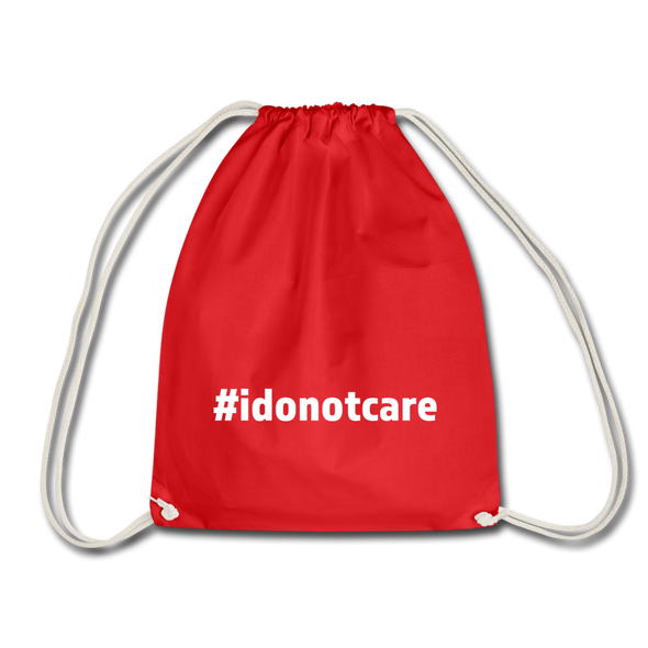 Turnbeutel: I do not care (#idonotcare) - Rot