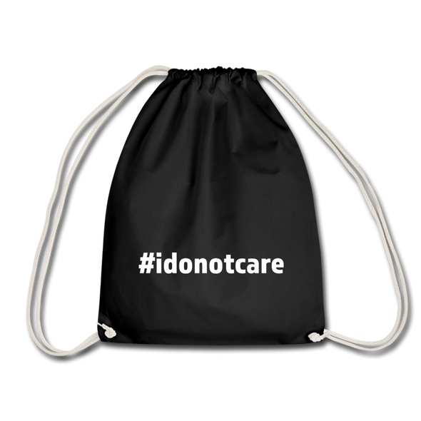 Turnbeutel: I do not care (#idonotcare) - Schwarz