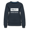 Frauen Premium Pullover: I like C++ and maybe four people - Navy