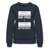 Frauen Premium Pullover: I excel at making things idiot-proof - Navy