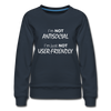 Frauen Premium Pullover: I’m not antisocial, I’m just not user-friendly - Navy