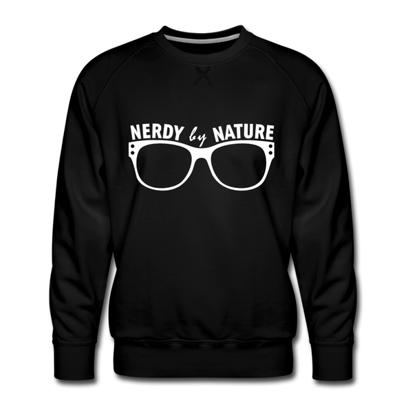 Männer Premium Pullover: Nerdy by nature - Schwarz