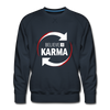 Männer Premium Pullover: Believe in Karma - Navy