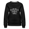 Frauen Premium Pullover: I don´t like morning people or mornings or people - Schwarz