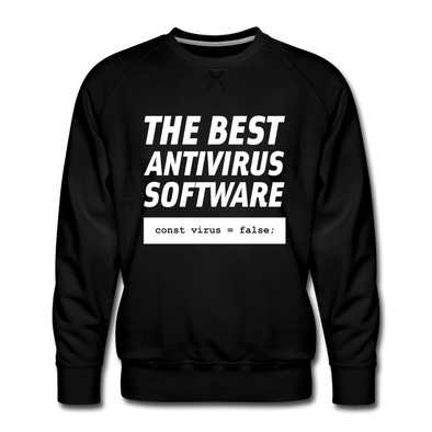 Männer Premium Pullover: The best antivirus software - Schwarz