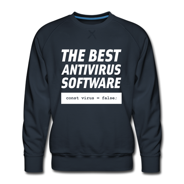 Männer Premium Pullover: The best antivirus software - Navy