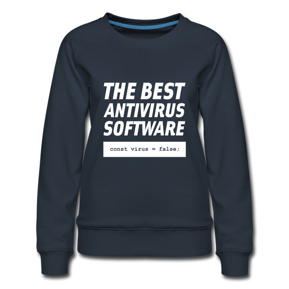 Frauen Premium Pullover: The best antivirus software - Navy