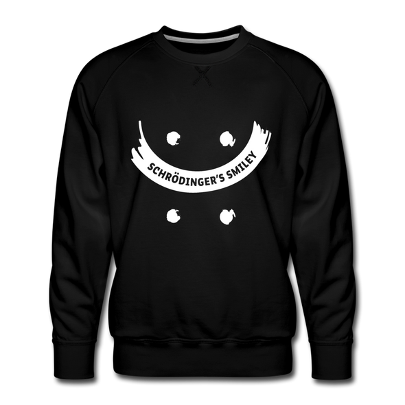 Männer Premium Pullover: Schrödinger´s smiley - Schwarz