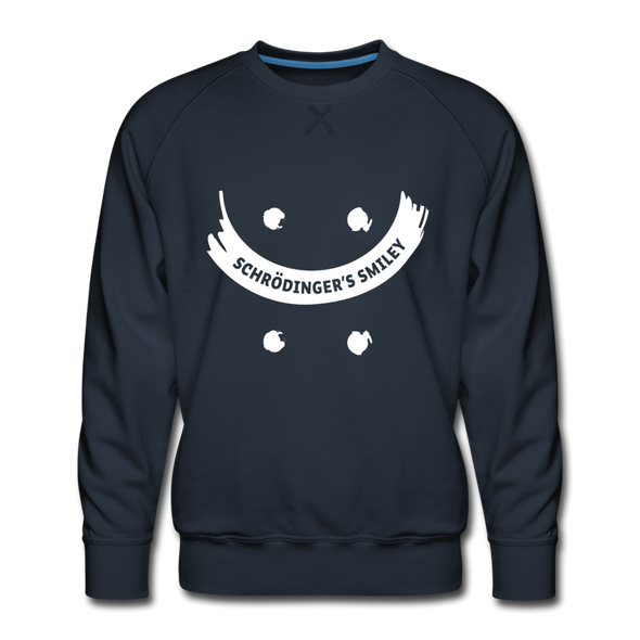 Männer Premium Pullover: Schrödinger´s smiley - Navy