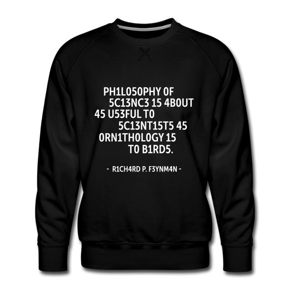 Männer Premium Pullover: Philosophy of science is about as useful … - Schwarz