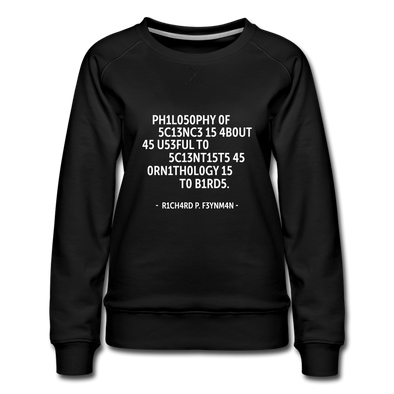Frauen Premium Pullover: Philosophy of science is about as useful … - Schwarz
