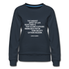 Frauen Premium Pullover: The saddest aspect of life right now is that science … - Navy