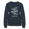 Frauen Premium Pullover: If you torture the data long enough, it will confess. - Navy