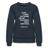 Frauen Premium Pullover: Being a nerd just means you are passionate … - Navy
