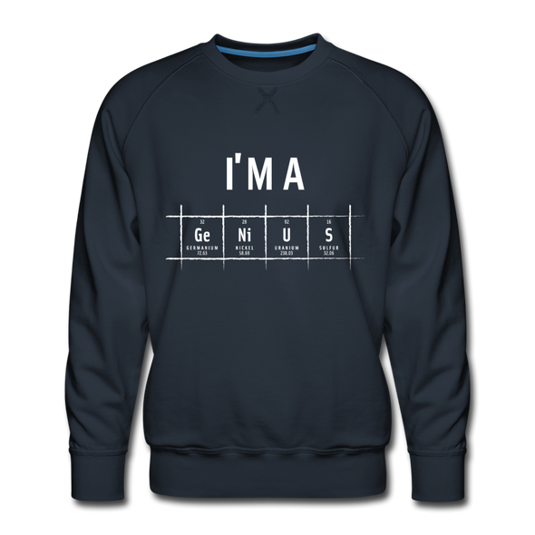 Männer Premium Pullover: I’m a genius - Navy