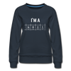 Frauen Premium Pullover: I’m a genius - Navy