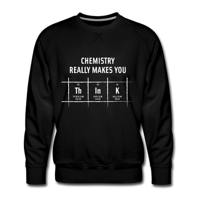Männer Premium Pullover: Chemistry really makes you think - Schwarz