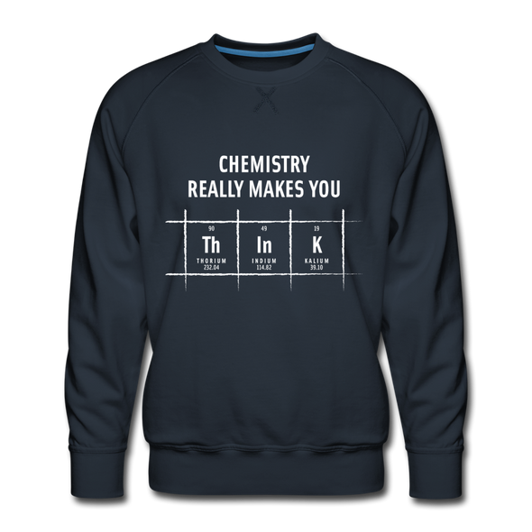 Männer Premium Pullover: Chemistry really makes you think - Navy