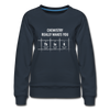 Frauen Premium Pullover: Chemistry really makes you think - Navy