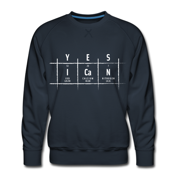 Männer Premium Pullover: Yes, I can - Navy