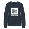 Frauen Premium Pullover: Bullshit-free living - Navy