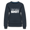 Frauen Premium Pullover: I don’t give a shit. - Navy
