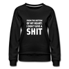 Frauen Premium Pullover: From the bottom of my heart: I don’t give a shit. - Schwarz