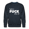 Männer Premium Pullover: I give a fuck after all. - Navy