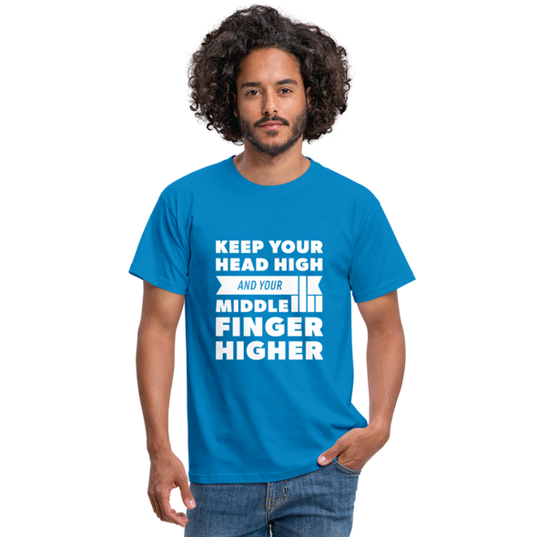 Männer T-Shirt: Keep your head high and your … - Royalblau