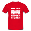Männer T-Shirt: Keep your head high and your … - Rot