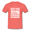 Männer T-Shirt: Keep your head high and your … - Koralle