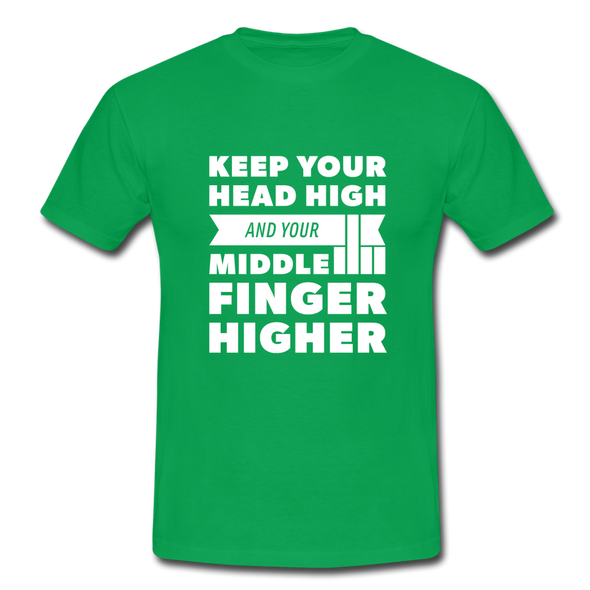Männer T-Shirt: Keep your head high and your … - Kelly Green