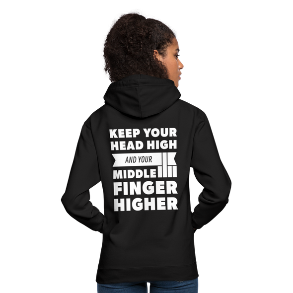 Unisex Hoodie: Keep your head high and your … - Schwarz
