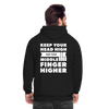 Unisex Hoodie: Keep your head high and your … - Schwarz