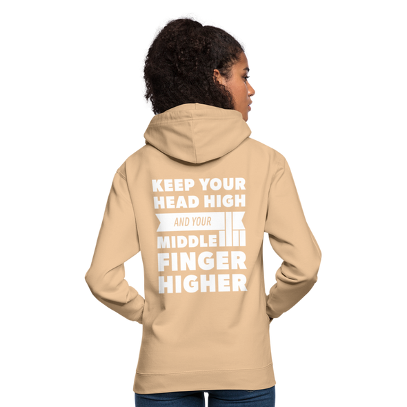 Unisex Hoodie: Keep your head high and your … - Beige