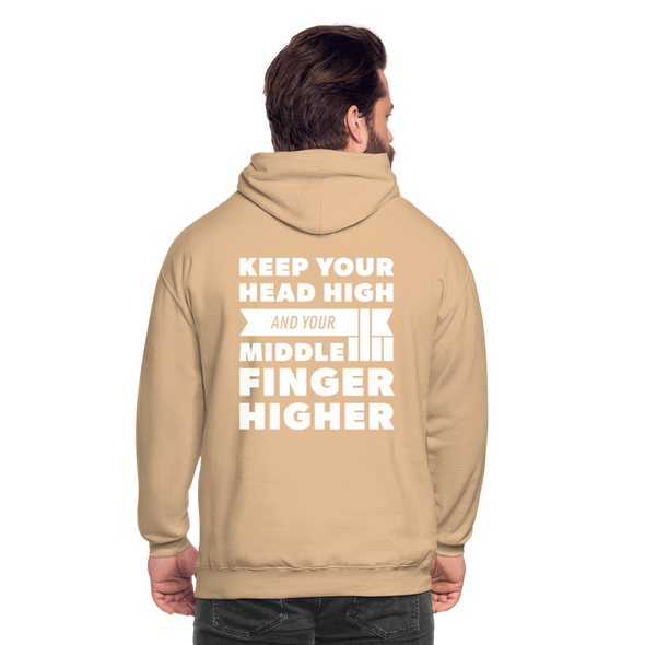 Unisex Hoodie: Keep your head high and your … - Beige