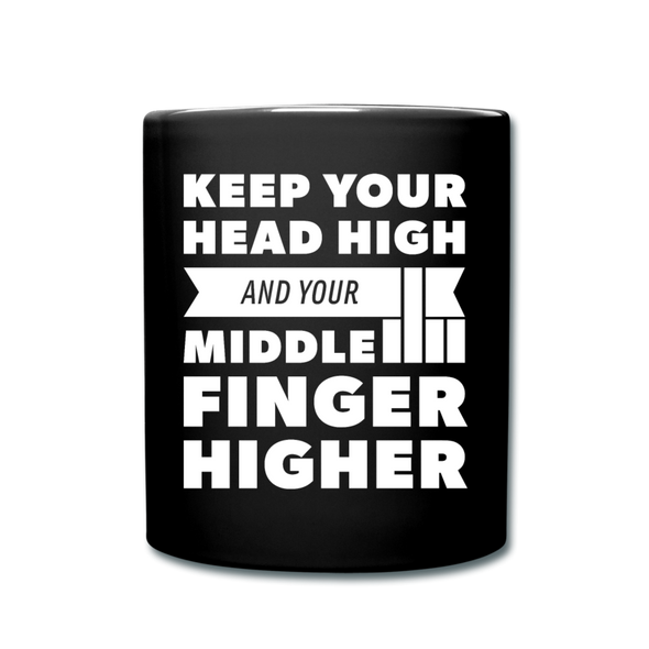 Tasse: Keep your head high and your … - Schwarz