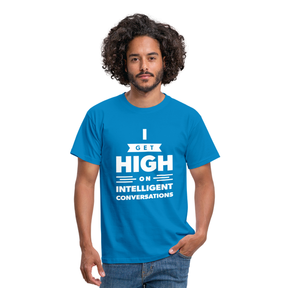 Männer T-Shirt: I get high on … - Royalblau