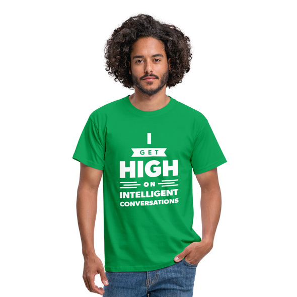 Männer T-Shirt: I get high on … - Kelly Green
