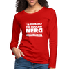 Frauen Premium Langarmshirt: I´m probably the coolest nerd … - Rot