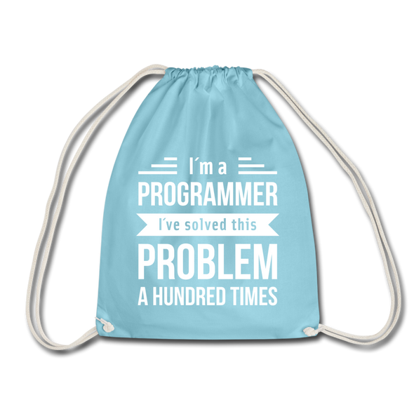 Turnbeutel: I´m a programmer. I´ve solved this … - Aqua