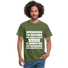 Männer T-Shirt: Spending 10 hours on debugging … - Militärgrün