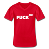 Männer-T-Shirt mit V-Ausschnitt: Fuck off - Rot