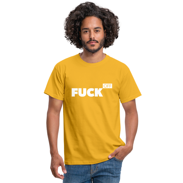 Männer T-Shirt: Fuck off - Gelb